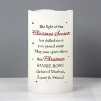 Personalised Christmas Season Memorial LED Candle Extra Image 1 Preview